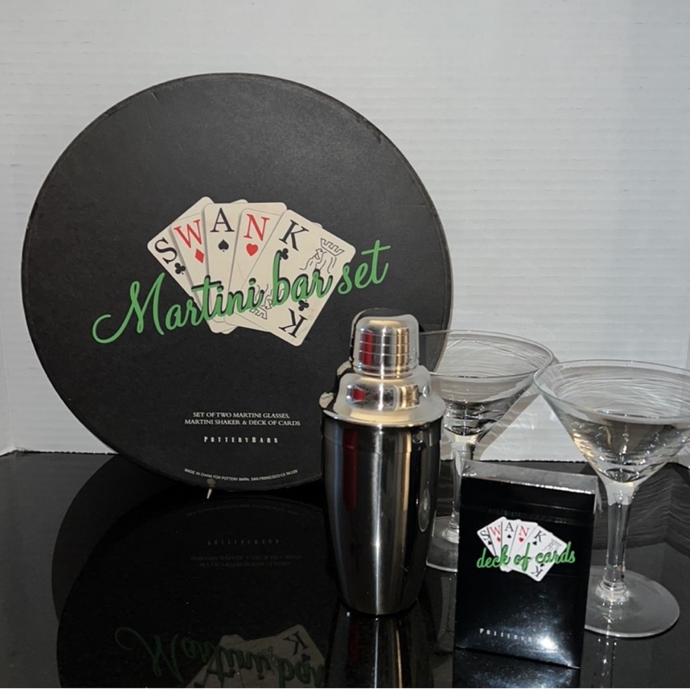 Pottery Barn Swank Martini Bar Set New Vintage